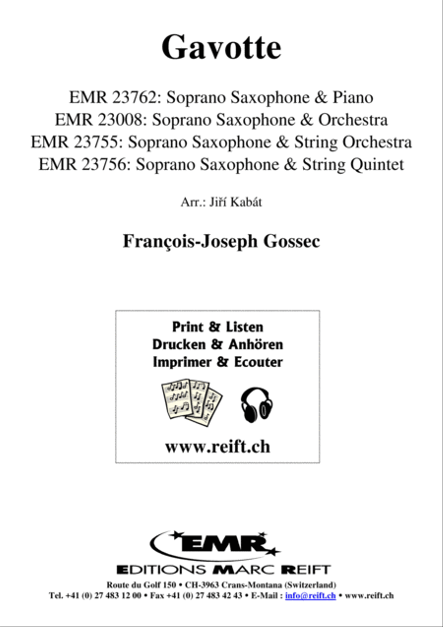 Gavotte Soprano Saxophone scores gallery preview page 2