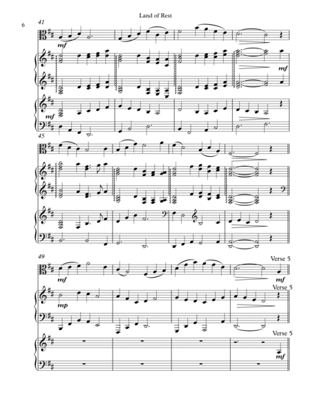 Land of Rest, Trio for Viola, Harp, Piano image number null