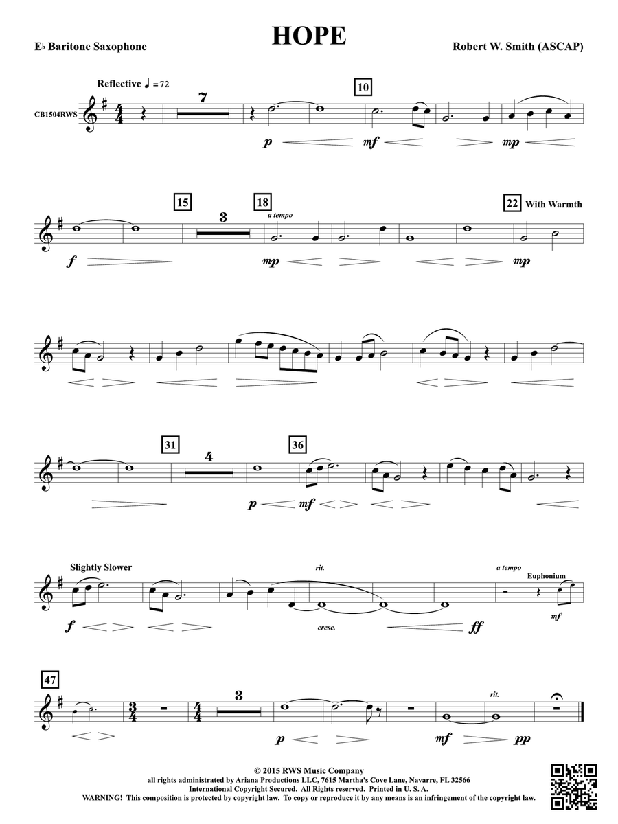 Hope: E-flat Baritone Saxophone
