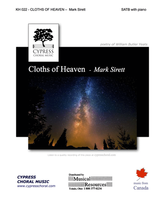 Cloths of Heaven SATB