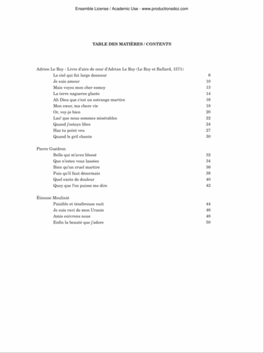 Airs de cour, vol. 1 Classical Guitar scores gallery preview page 2