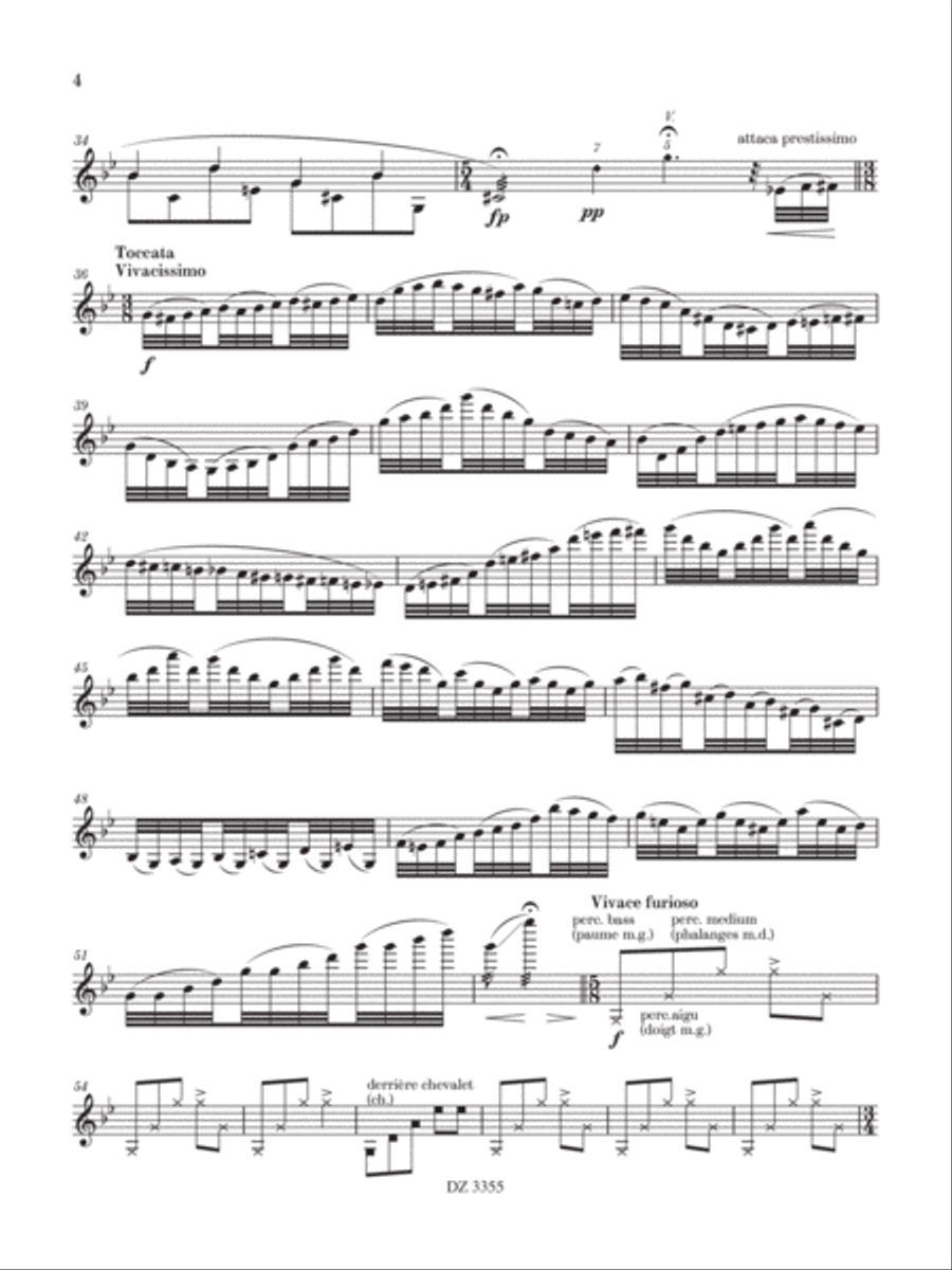 Variations sur un thème de Jean-Claude Petit Mandolin scores gallery preview page 4