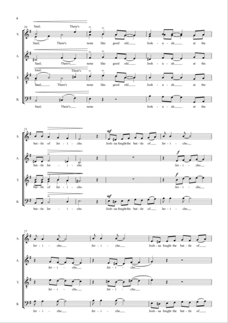Joshua Fought the Battle of Jericho Divisi scores gallery preview page 4