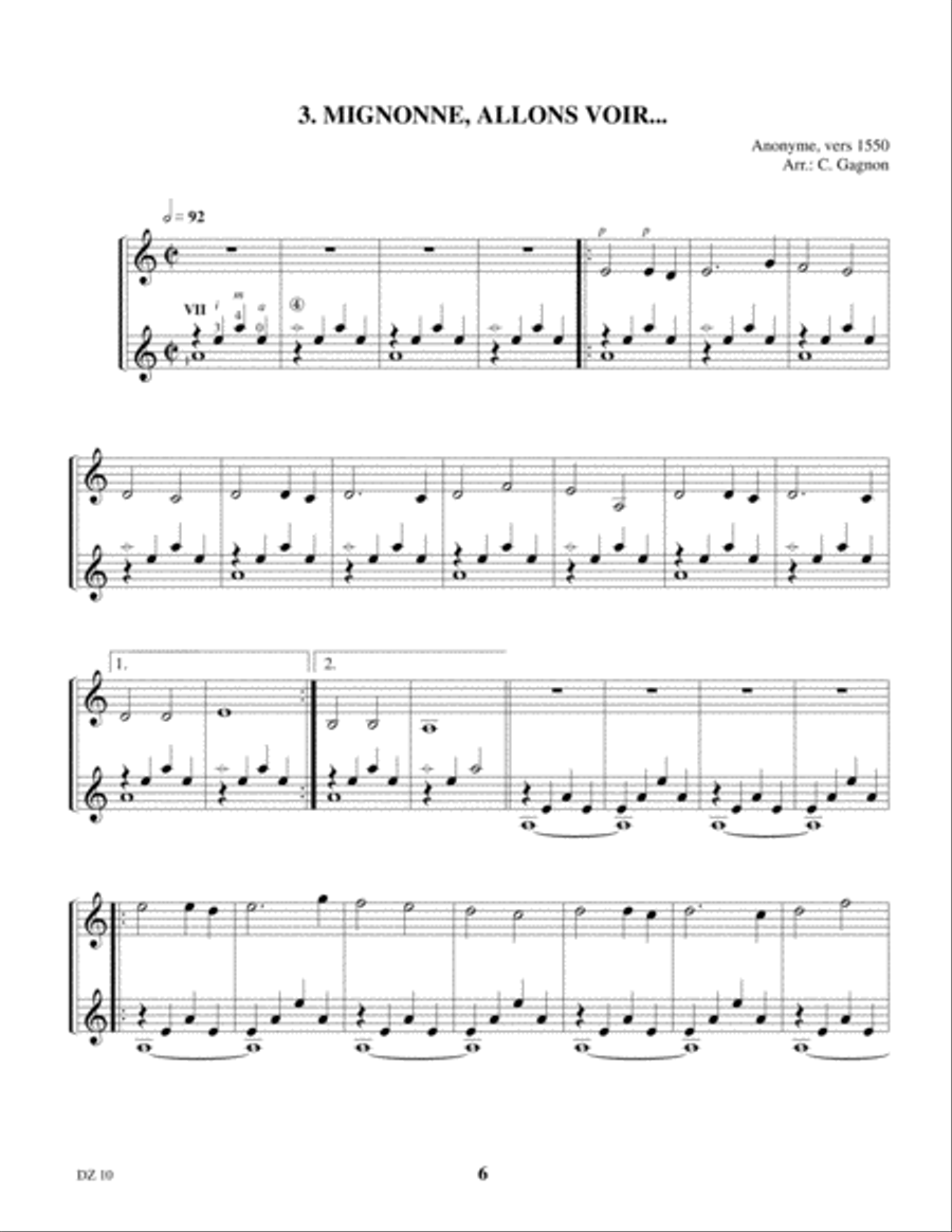 Répertoire monodique pour guitare Classical Guitar scores gallery preview page 6