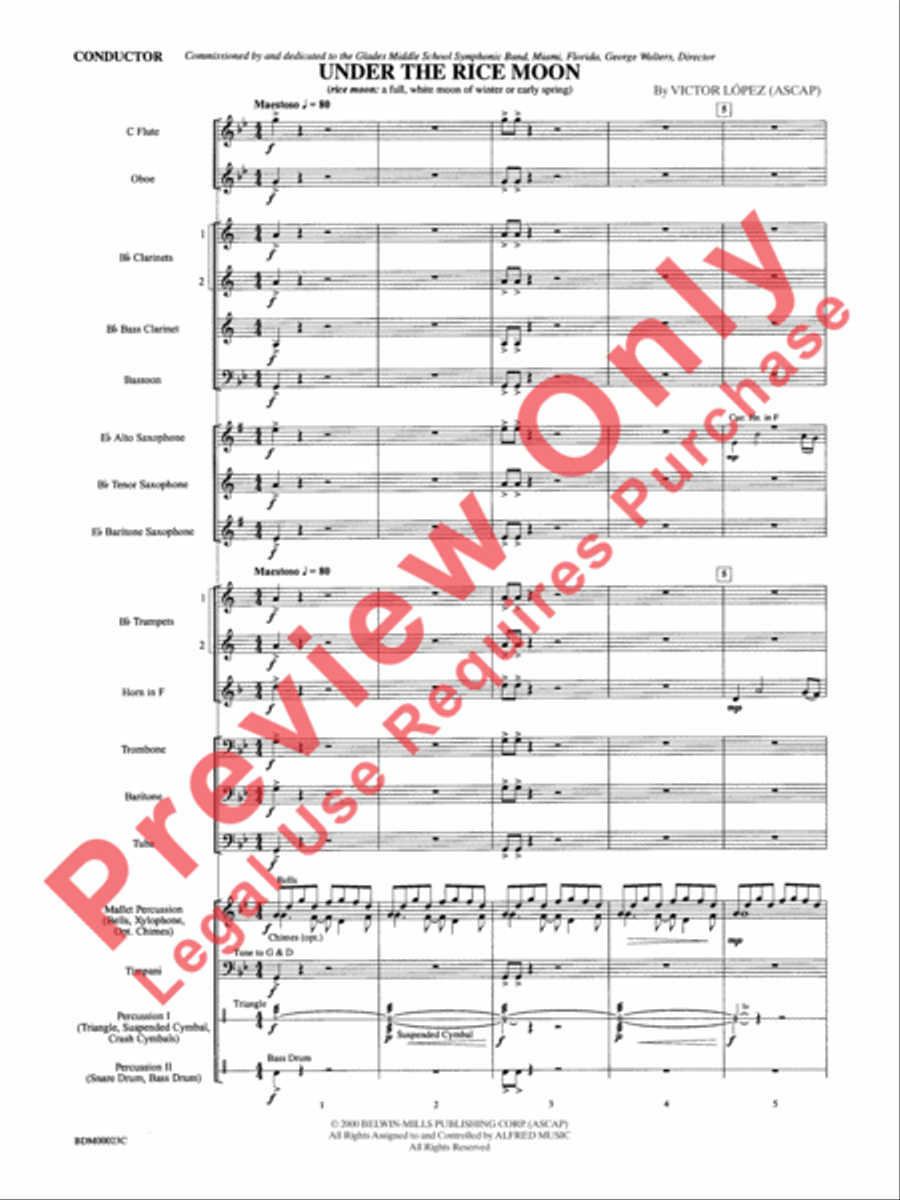 Under the Rice Moon Under the Rice Moon Concert Band scores gallery preview page 4