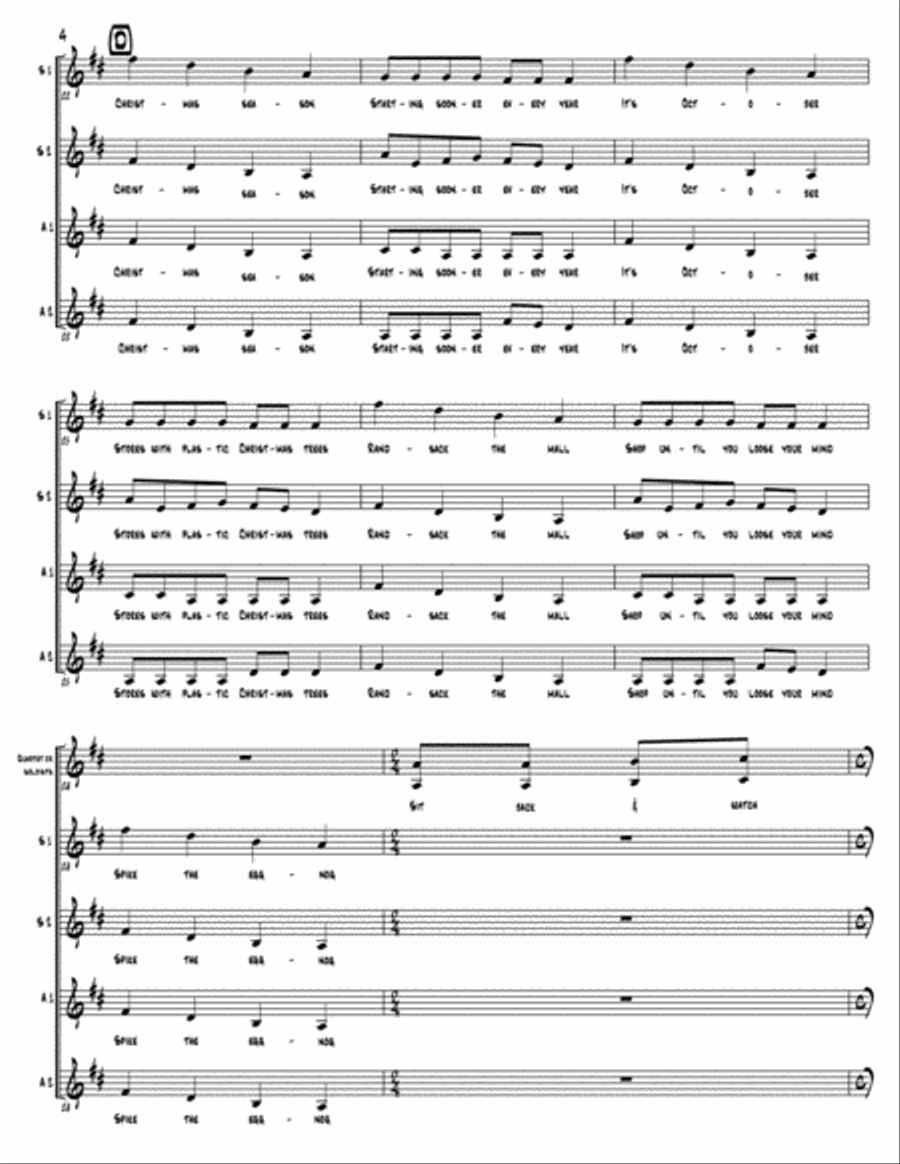 The Christmas Can-Can (as performed by Straight No Chaser) - SSAA SSAA scores gallery preview page 5
