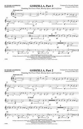 Godzilla, Part 2: Bb Tenor Saxophone/Bartione Treble Clef