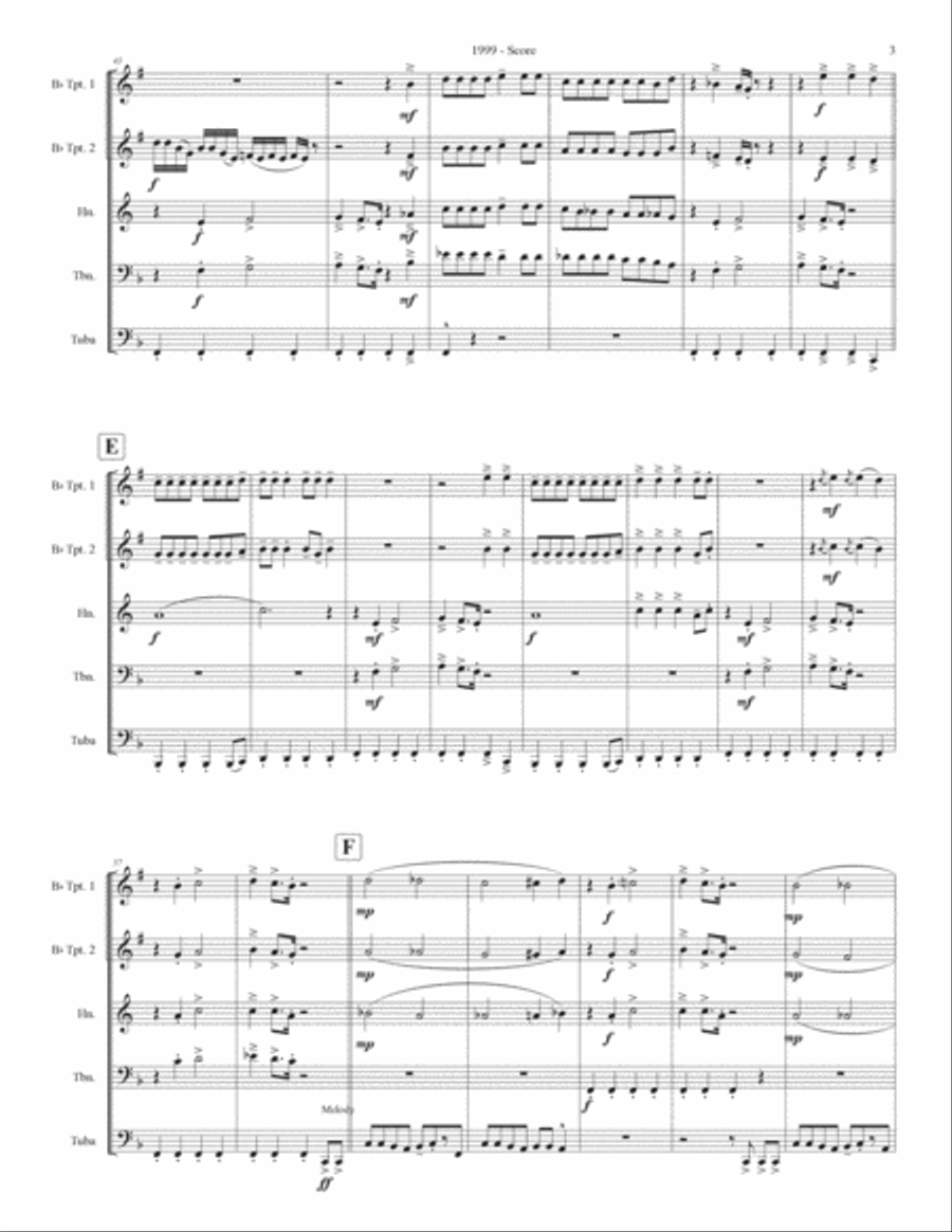 1999 Brass Ensemble scores gallery preview page 3