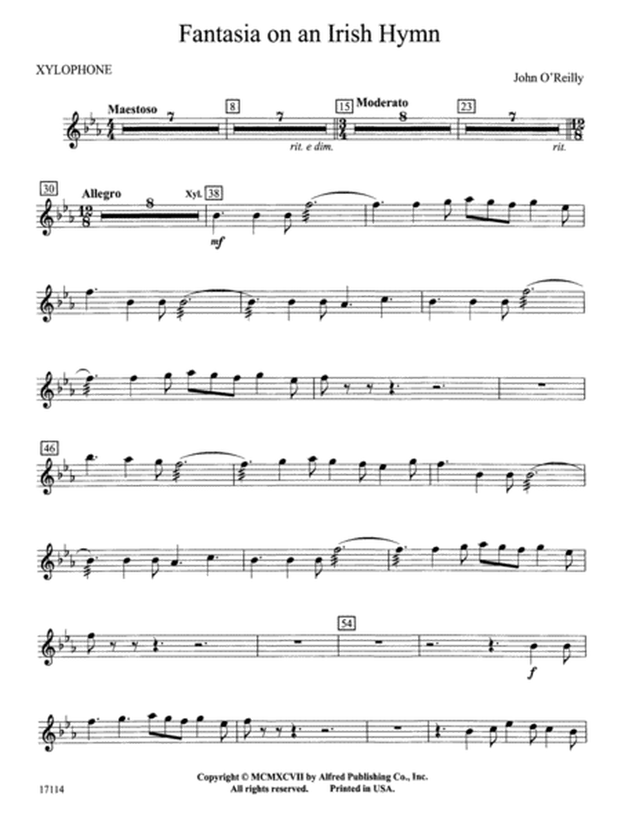 Fantasia on an Irish Hymn: Xylophone