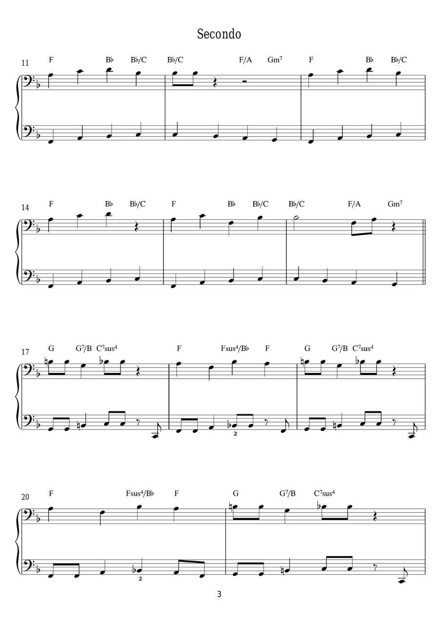 Bills Bills Piano Duet scores gallery preview page 3