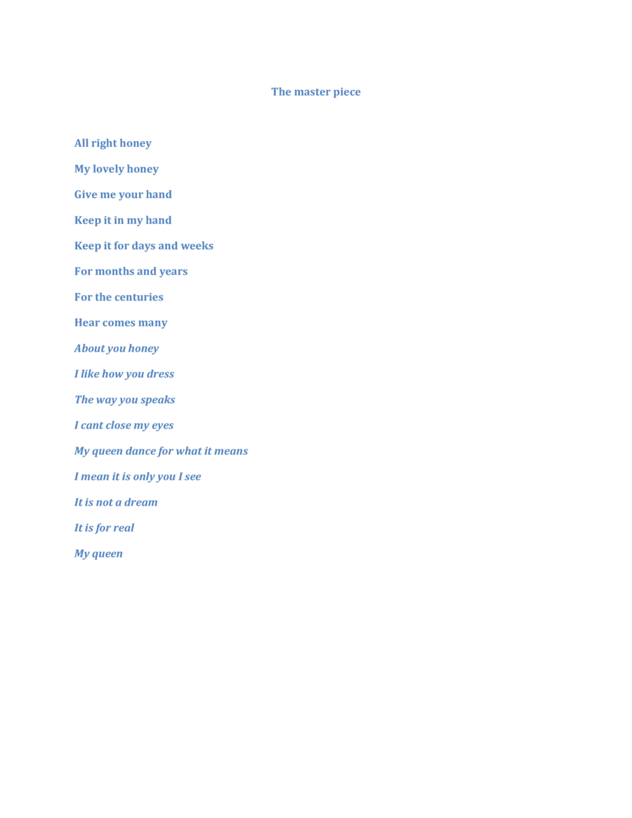the master piece 4-Part scores gallery preview page 1