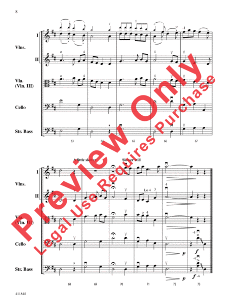 Winter Holiday Medley String Orchestra scores gallery preview page 9