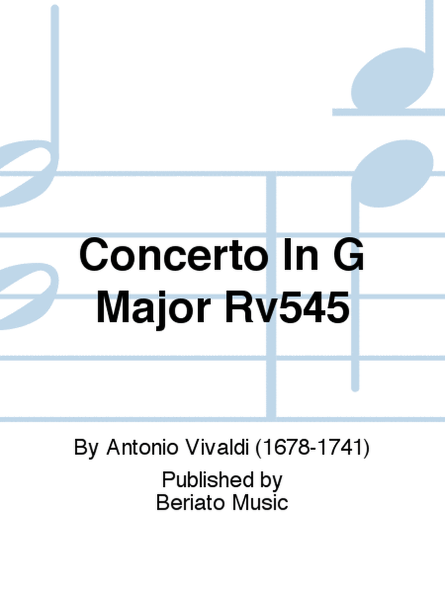 Concerto In G Major Rv545