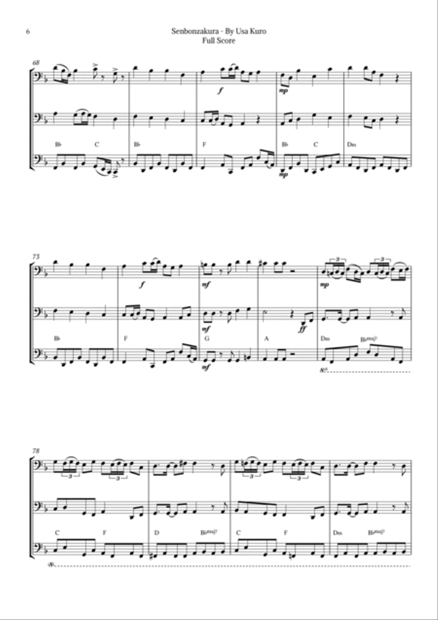 Senbonzakura Chamber Music scores gallery preview page 6
