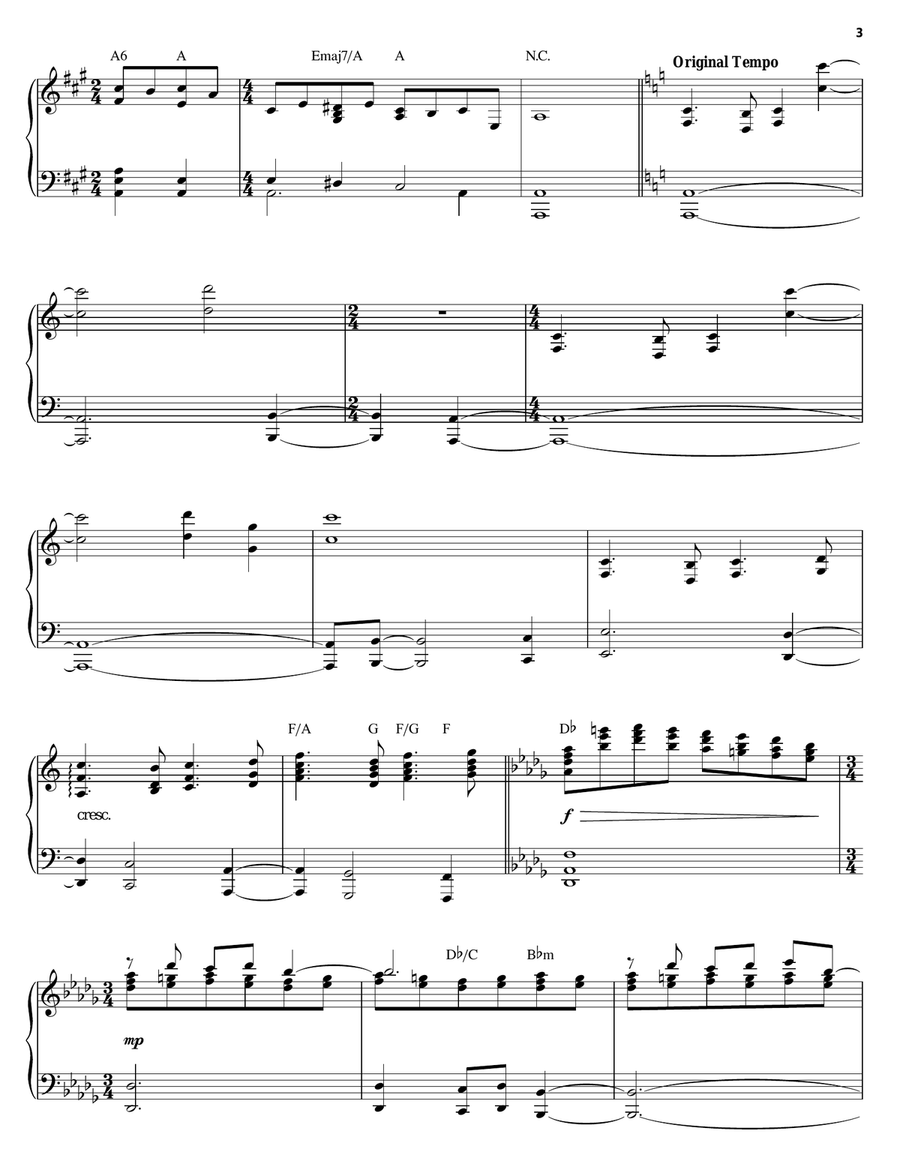 Space Mountain Piano Solo scores gallery preview page 3