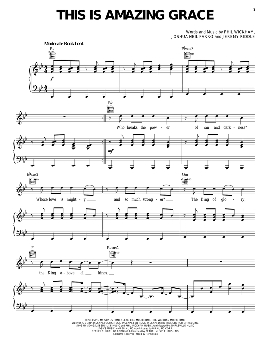 This Is Amazing Grace This Is Amazing Grace Piano, Vocal, Guitar scores gallery preview page 1