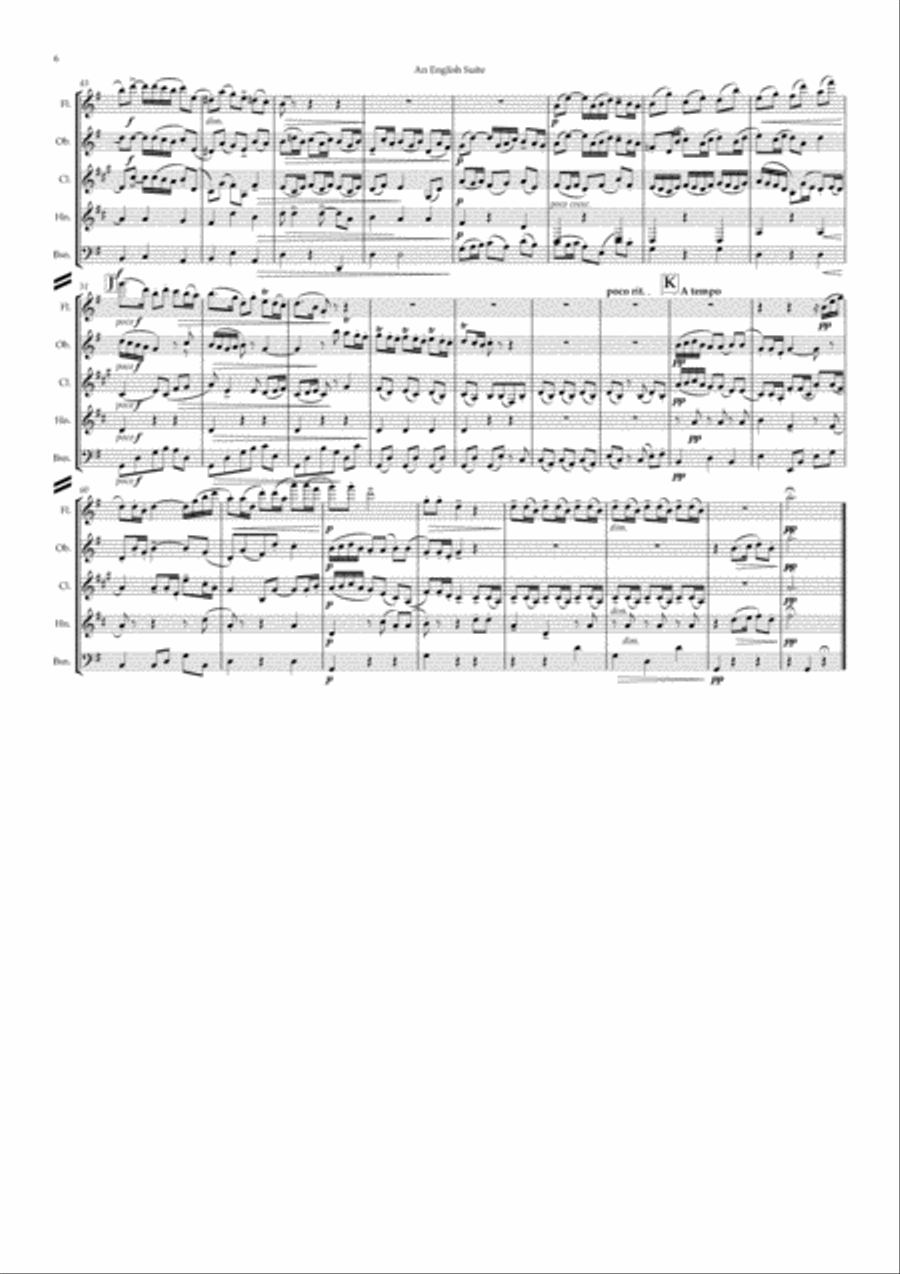 Parry: An English Suite (Complete) - wind quintet Woodwind Quintet scores gallery preview page 6