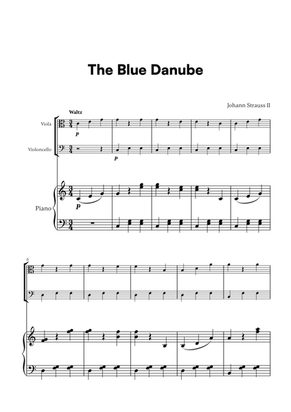 Johann Strauss II - The Blue Danube for Viola, Cello and Piano image number null