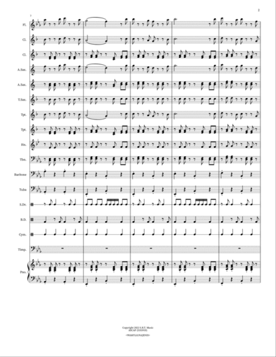 Castle Ridge March Concert Band scores gallery preview page 2