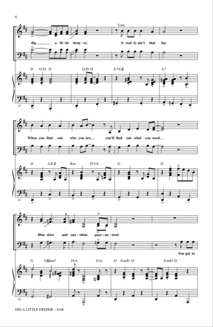Dig A Little Deeper (from The Princess And The Frog) 3-Part scores gallery preview page 5