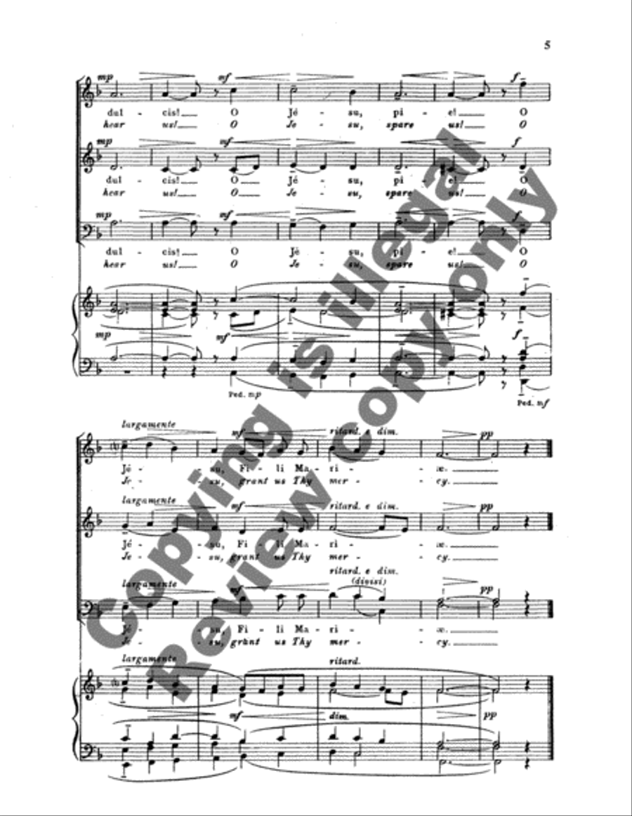 Ave verum Corpus (Jesu, Word of God Incarnate) 3-Part scores gallery preview page 8