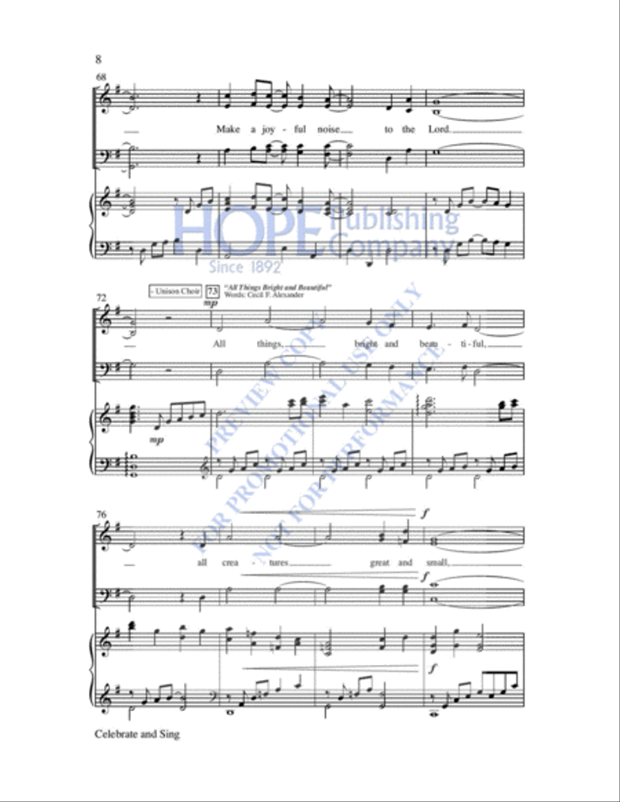 Celebrate and Sing 4-Part scores gallery preview page 9