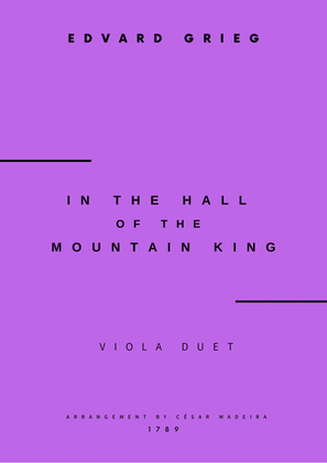 In The Hall Of The Mountain King - Viola Duet (Full Score and Parts)