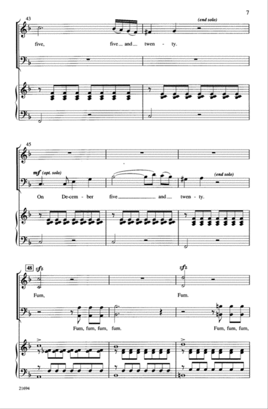 Merry Christmas, Mozart Choir scores gallery preview page 6