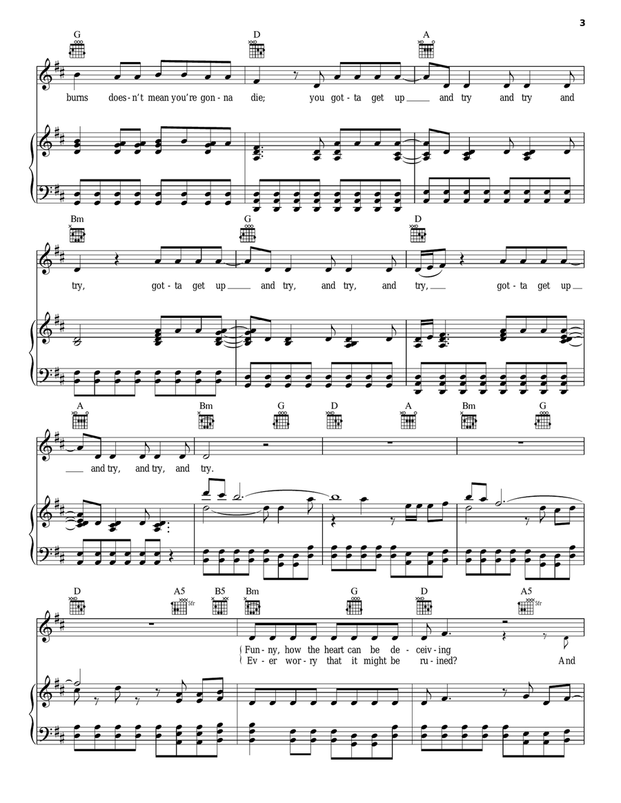 Try Piano, Vocal, Guitar scores gallery preview page 3