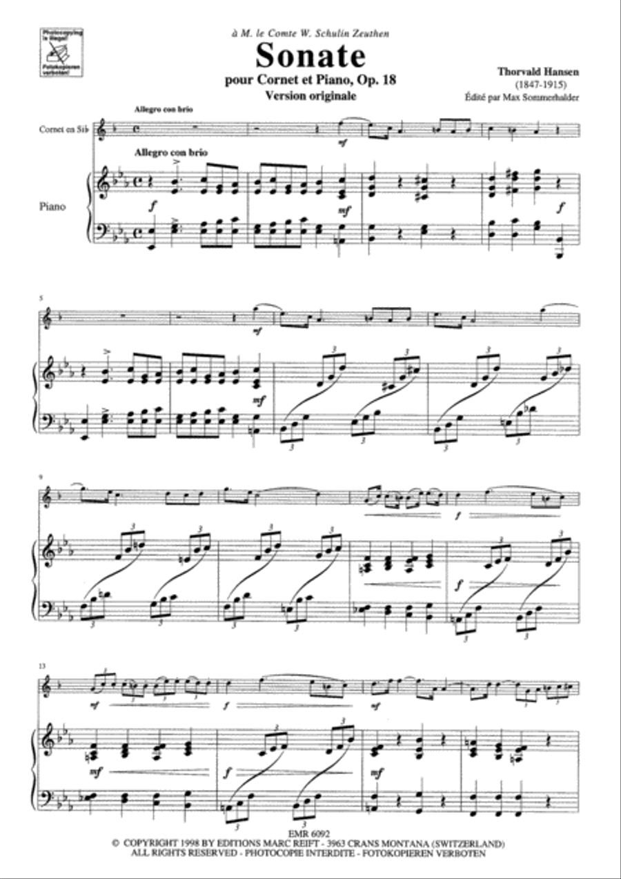 Sonate Op. 18 Cornet scores gallery preview page 3