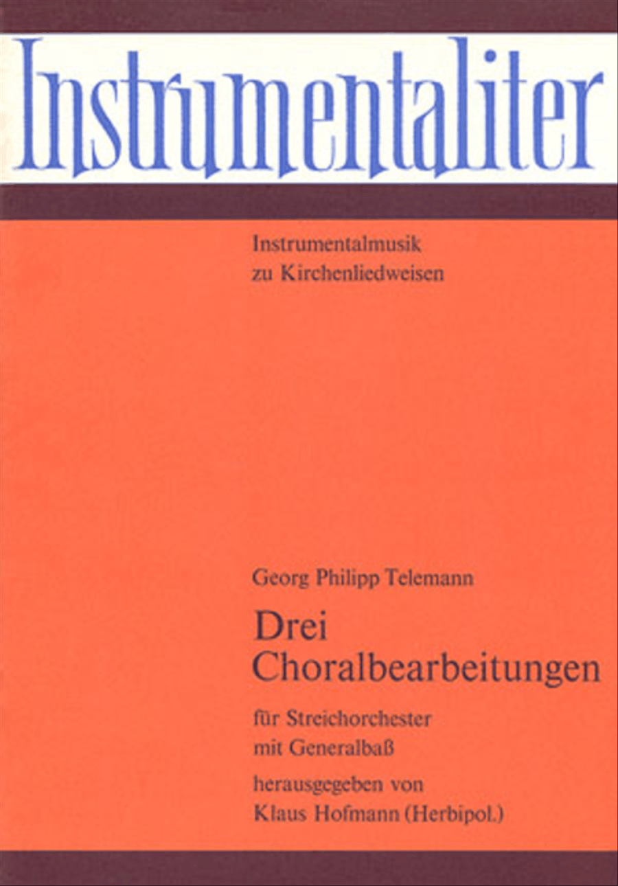 Drei Choralbearbeitungen Piano and Keyboard scores gallery preview page 1