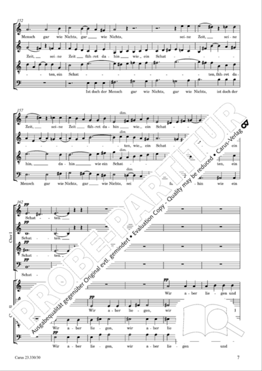 Even in the midst of life (Mitten wir im Leben sind) 4-Part scores gallery preview page 8