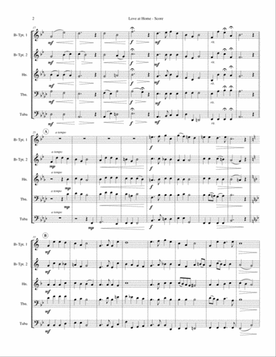 Love at Home Brass Ensemble scores gallery preview page 3