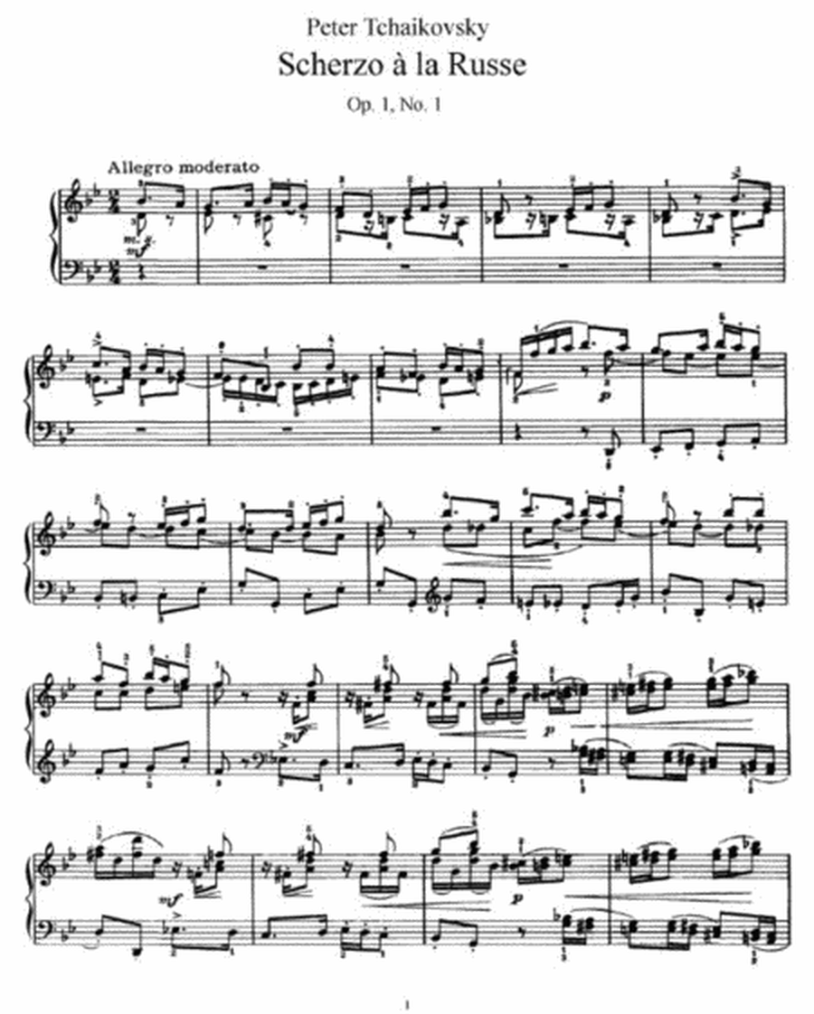 Peter Tchaikovsky - Scherzo à la Russe Op. 1 No. 1