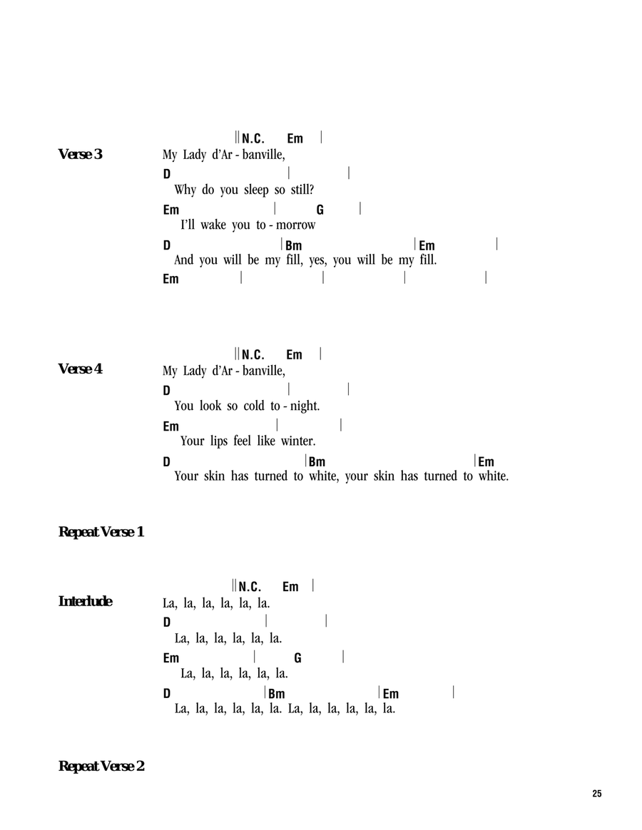 Lady D'Arbanville Acoustic Guitar scores gallery preview page 2