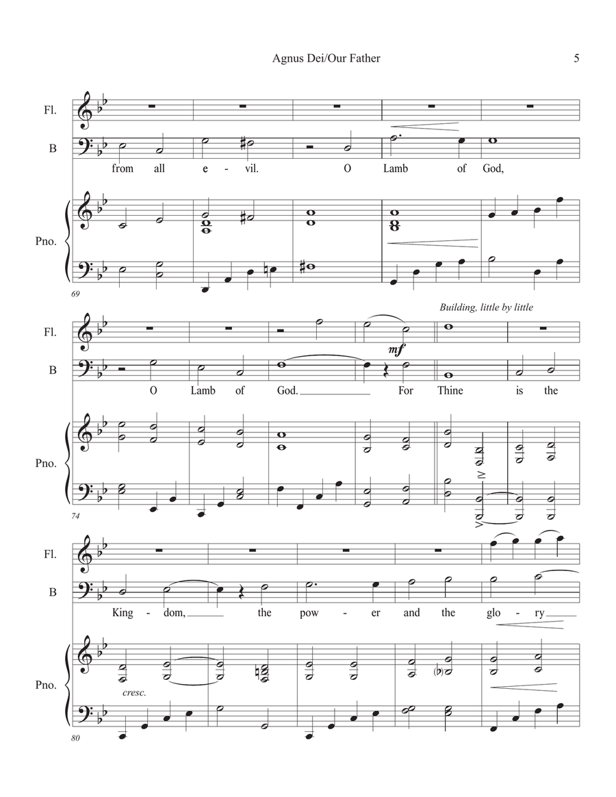 Agnus Dei/Our Father Agnus Dei/Our Father Small Ensemble scores gallery preview page 5