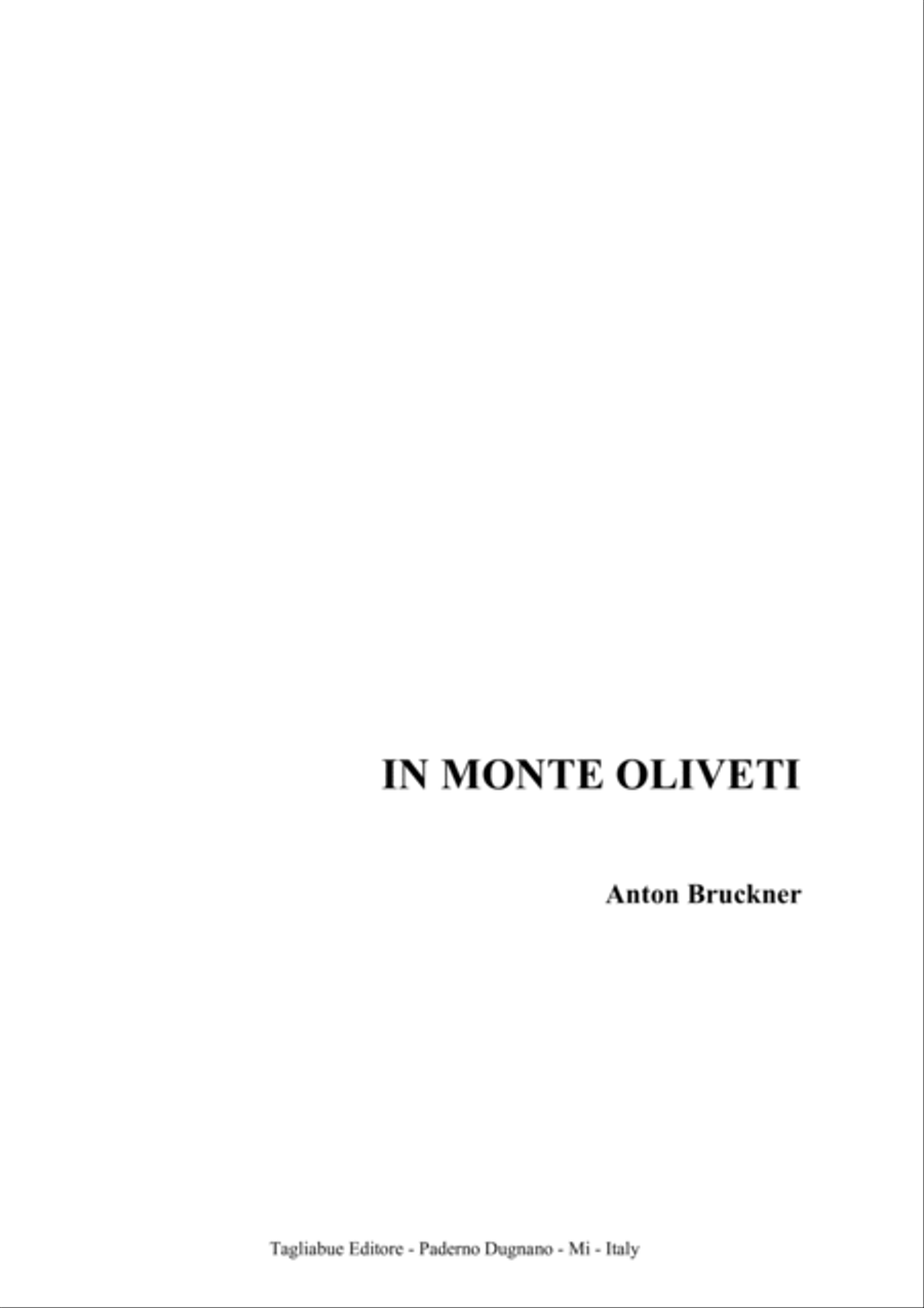 IN MONTE OLIVETI - WAB 17 - Bruckner - For SATB Choir 4-Part scores gallery preview page 1