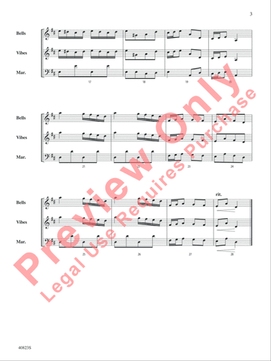 Classic Mallet Trios -- Bach Small Ensemble scores gallery preview page 4