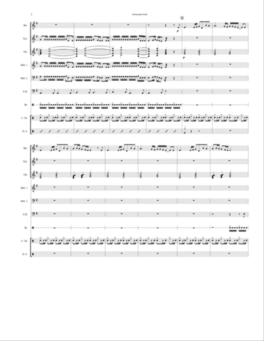 Awesome God Chamber Music scores gallery preview page 2