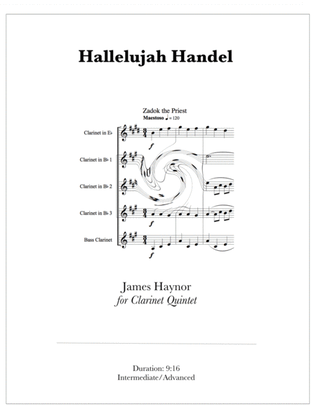 Book cover for Hallelujah Handel for Clarinet Quintet