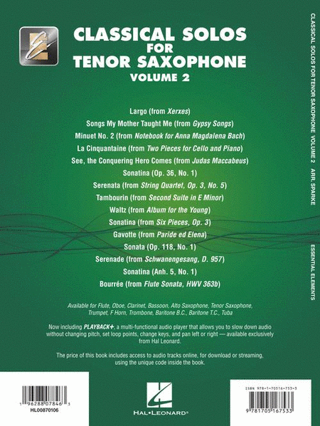 Classical Solos for Tenor Sax – Volume 2