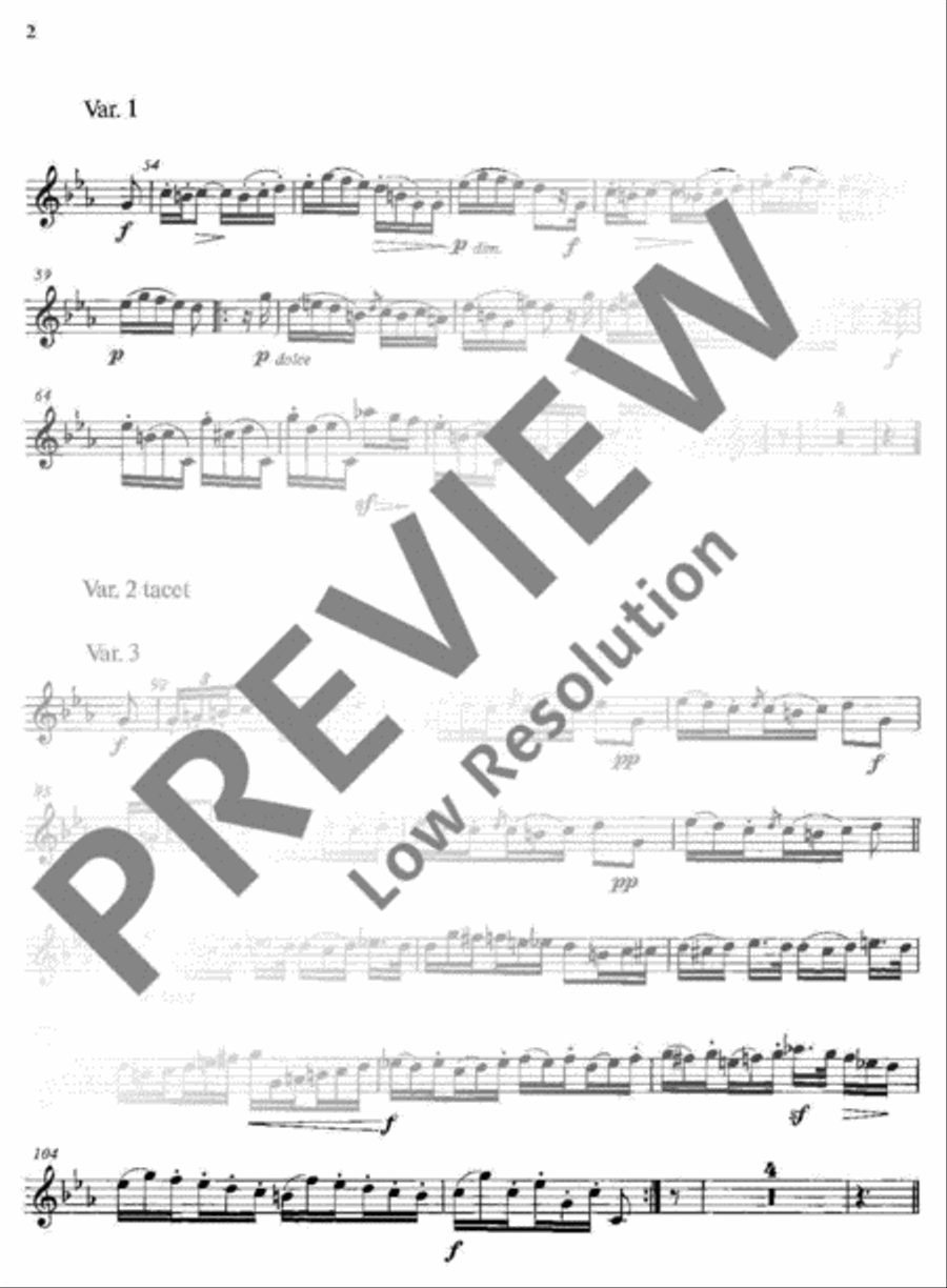 Variations of a Swiss Folksong Horn scores gallery preview page 18