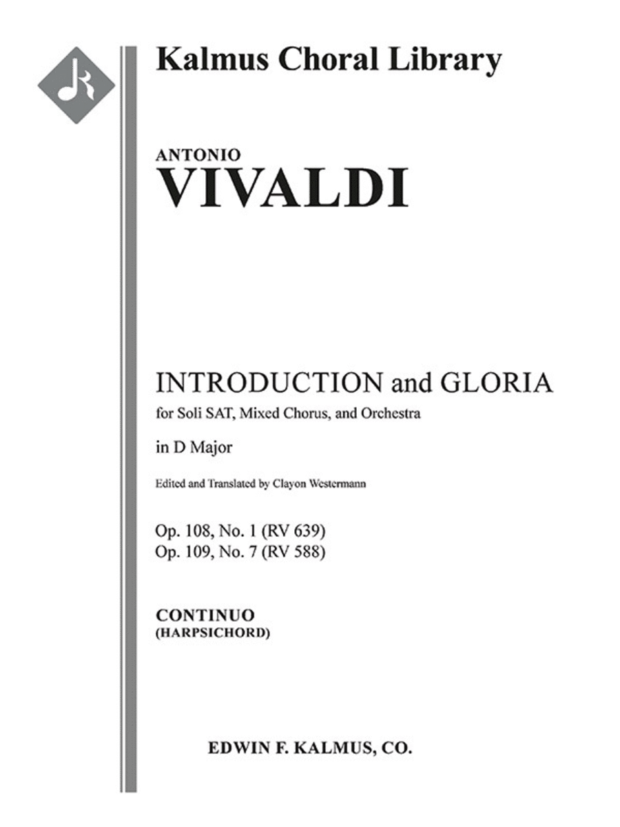 Introduction [Jubilate], RV 639 (Op. 108/1) and Gloria (Op. 109/7), RV 588 SAT scores gallery preview page 1