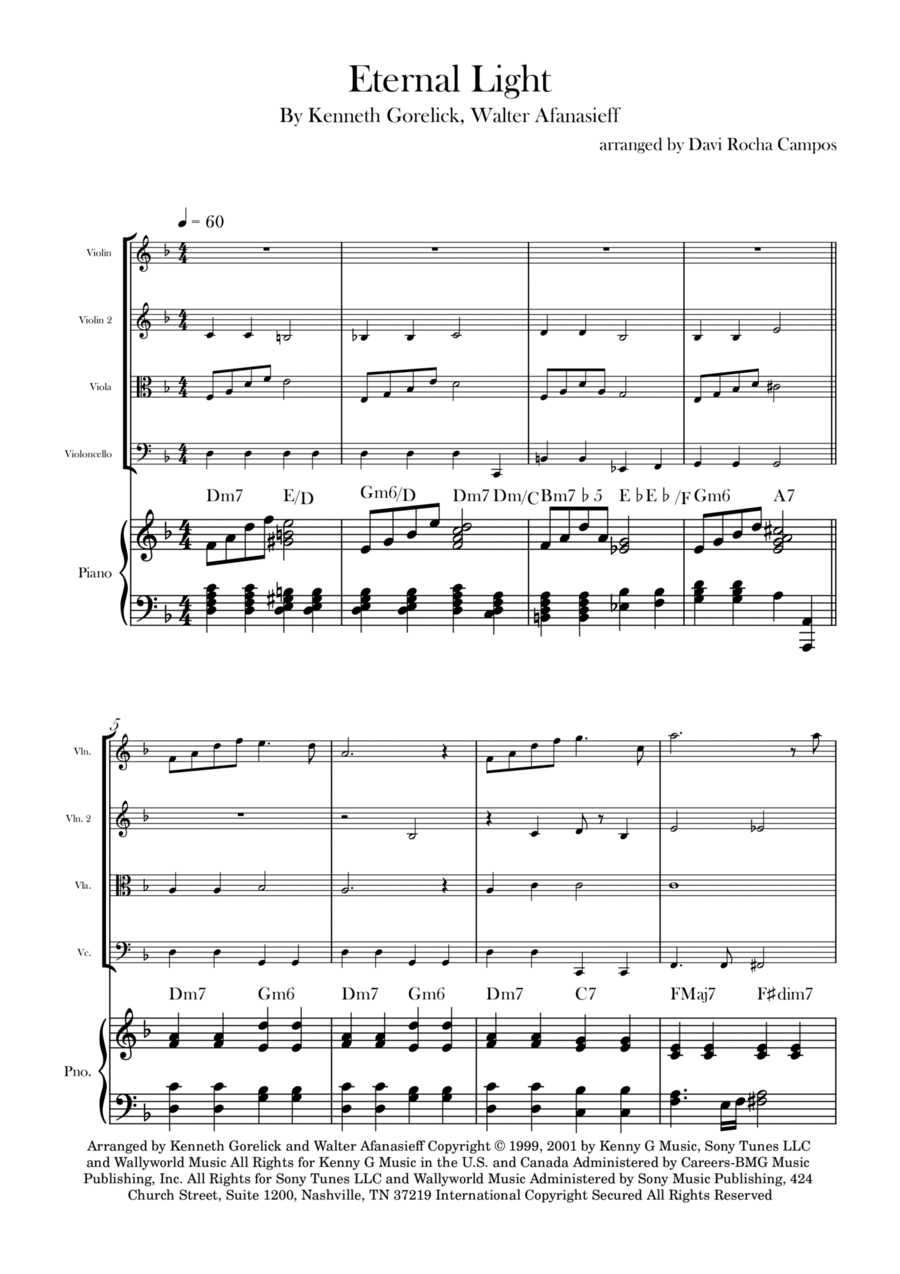 Eternal Light String Quartet scores gallery preview page 1