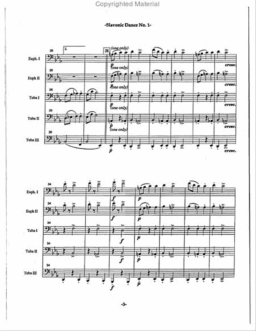 Slavonic Dances Op. 46 No. 1 Large Ensemble scores gallery preview page 4