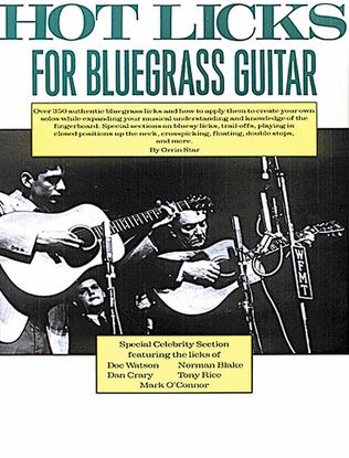 Book cover for Hot Licks for Bluegrass Guitar