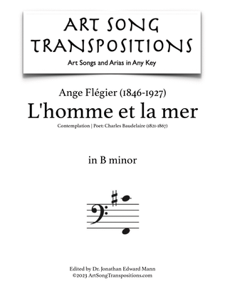 Book cover for FLÉGIER: L’homme et la mer (transposed to B minor)