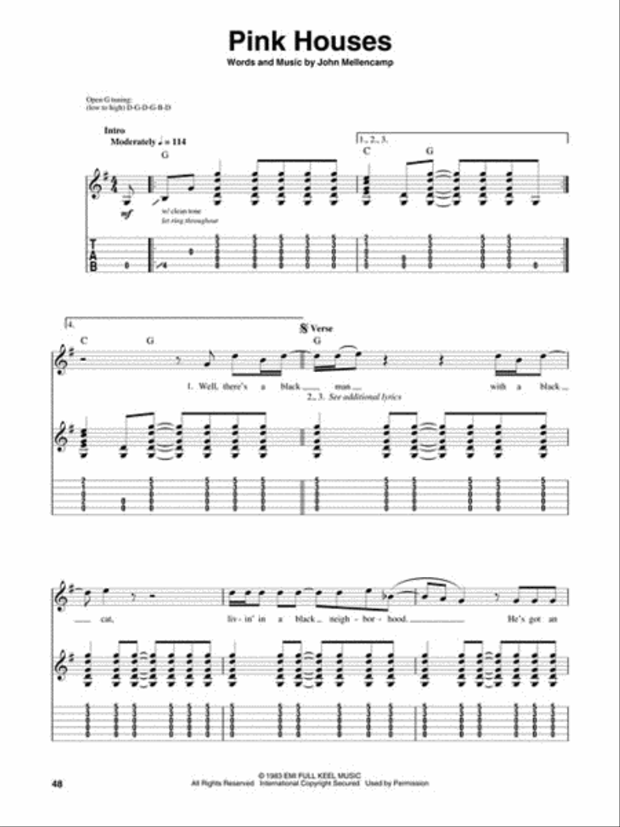John Mellencamp Electric Guitar scores gallery preview page 6