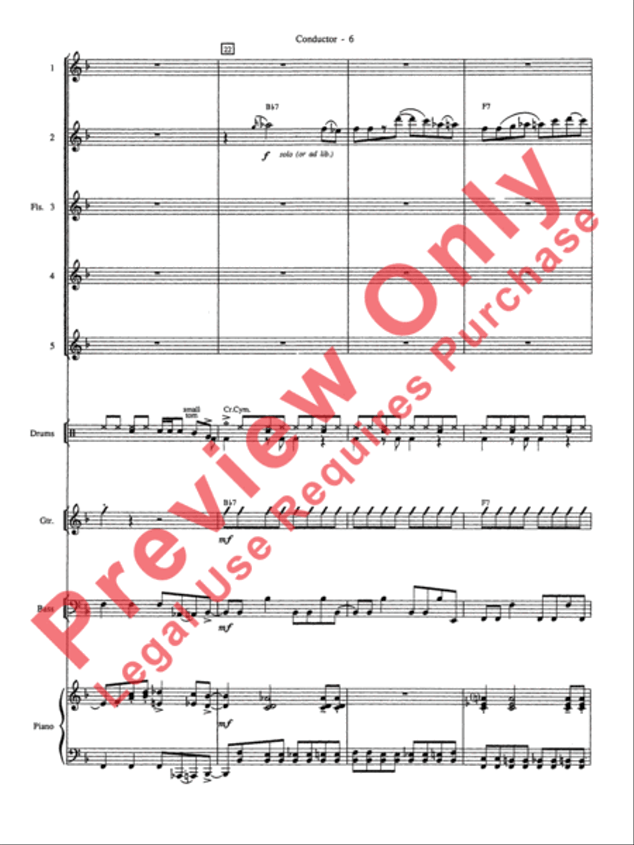 Batman Theme (from the Original TV Series) Flute Choir scores gallery preview page 7