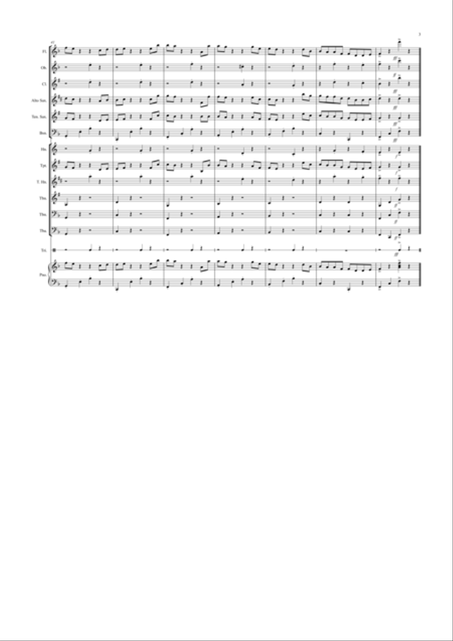 Dance of the Hours for School Wind Band Dance of the Hours for School Wind Band Concert Band scores gallery preview page 3